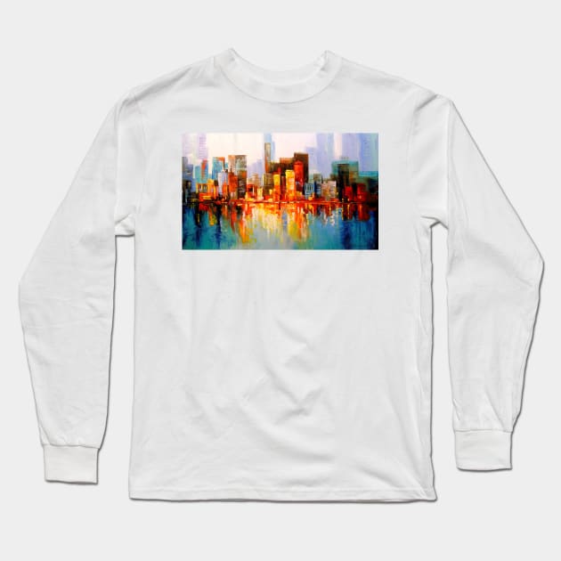 New York Long Sleeve T-Shirt by OLHADARCHUKART